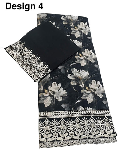 Full print embroidered cottons 3pcs