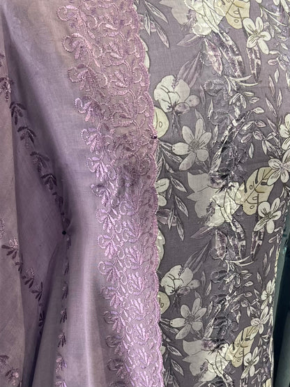 Embroidered cotton 3pcs