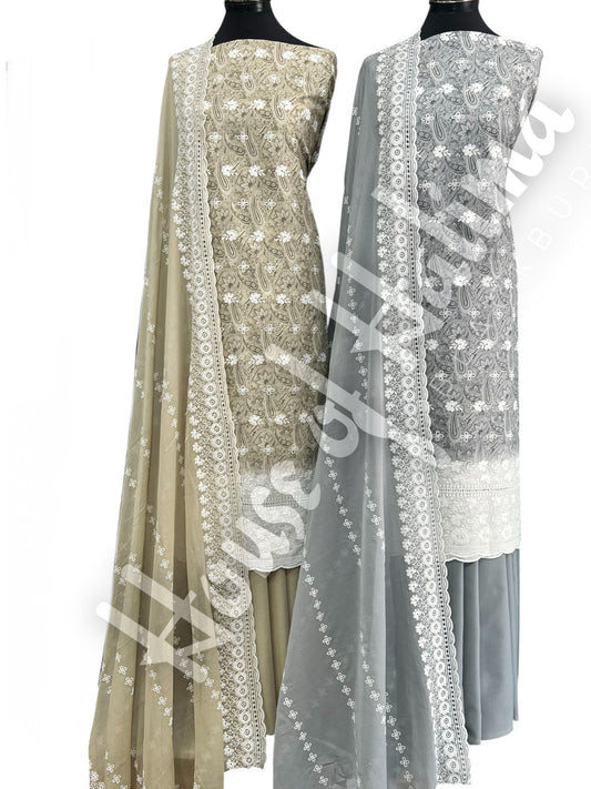 Embroidered cottons 3pcs
