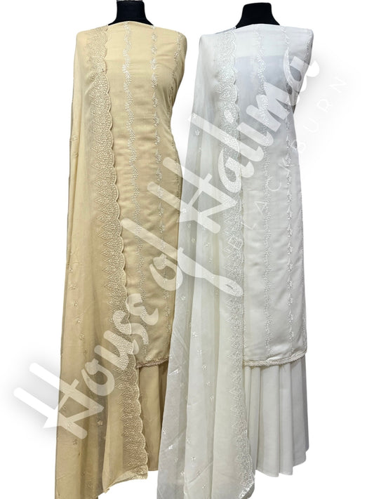 Embroidered cottons 3pcs