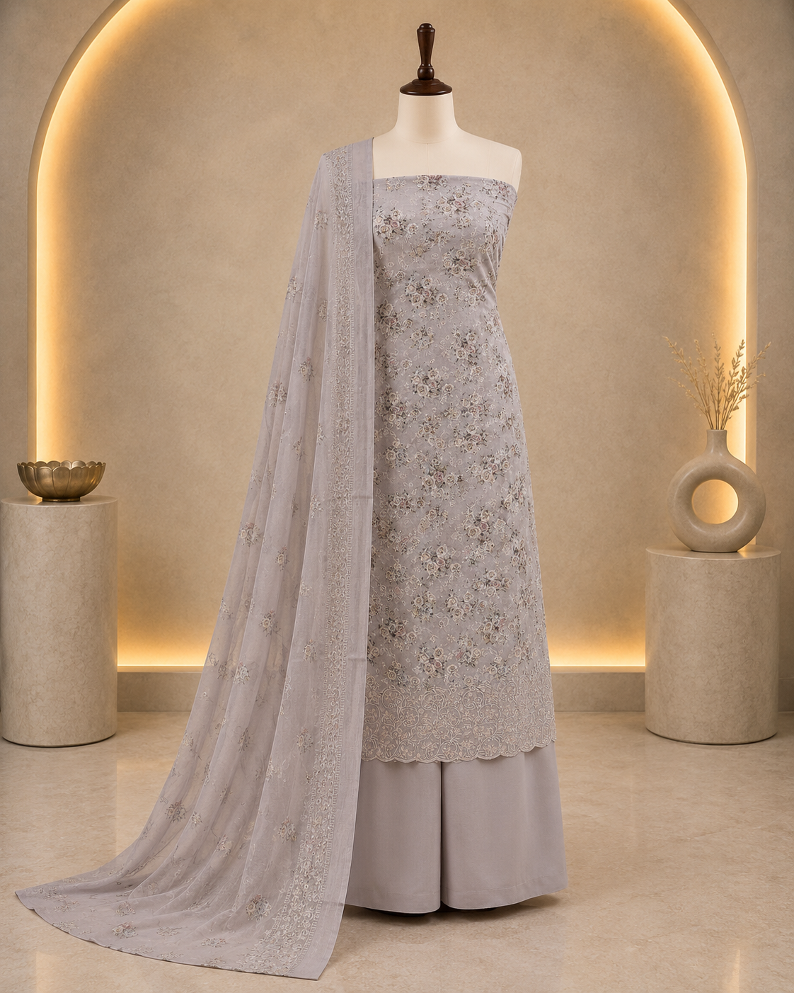 Embroidered cotton 3pcs