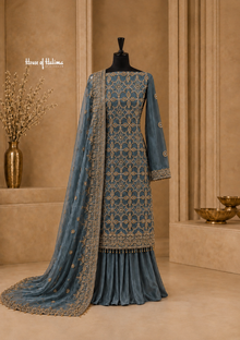 Embellished Shisha Silk 4 Piece Asian Occasionwear Suit