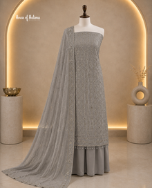Embellished Georgette 4 Piece Asian Occasionwear Suit