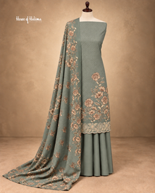 Alpine Vintage Floral 3-Piece Embroidered Unstitched Suit