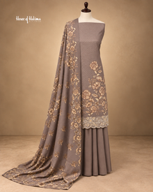 Alpine Vintage Floral 3-Piece Embroidered Unstitched Suit