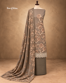 Alpine Vintage Floral 3-Piece Embroidered Unstitched Suit