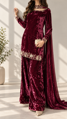 Crushed Velvet Fabric – 4 Yard Uncut Dress Material | 40+ Colours