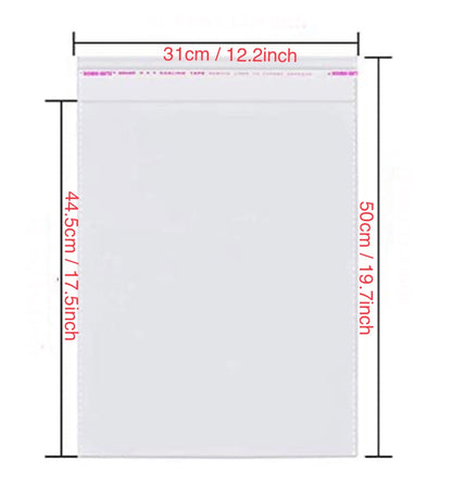 Suit packing bags (clear cellophane)